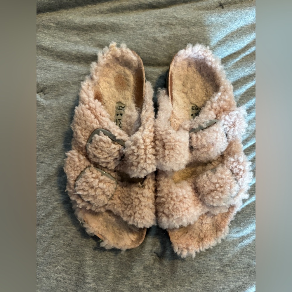 Arizona Birkenstock Teddy Shearling in Pink